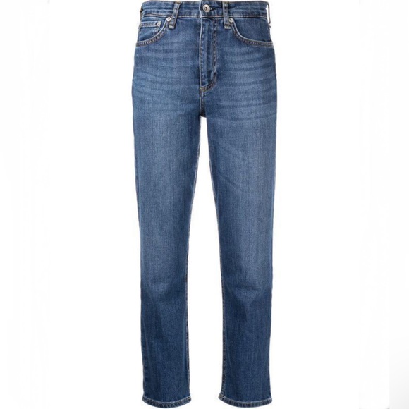 NWT Rag & Bone Nina High-Rise Ankle Cigarette jeans in gypsum - Picture 4 of 17